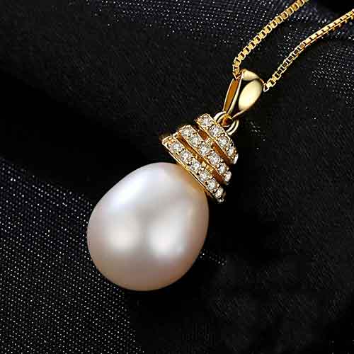 Brand Fashion pearl Necklaces for Women Wedding 3 COLOR Geometry Statement Necklace Natural Pearls Pendant