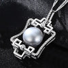 Brand Luxury Gr Color Pearl Pendant 925 Sterling Silver Wave Chain Women Necklace Popular Jewelry for Party Wedding