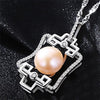 Brand Luxury Gr Color Pearl Pendant 925 Sterling Silver Wave Chain Women Necklace Popular Jewelry for Party Wedding