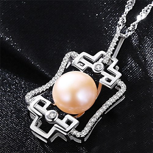 Brand Luxury Gr Color Pearl Pendant 925 Sterling Silver Wave Chain Women Necklace Popular Jewelry for Party Wedding