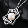 Brand Luxury Gr Color Pearl Pendant 925 Sterling Silver Wave Chain Women Necklace Popular Jewelry for Party Wedding
