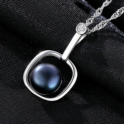 Brand Personali Style Gr Color Pearl Pendant 925 Sterling Silver Wave Chain Women Necklace Fine Jewelry for Party