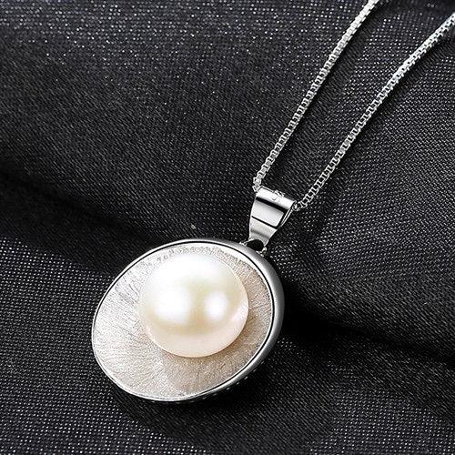 Brand Shell Pearl Pendant Necklace High Quality Genuine Design Charm 925 Sterling Silver Chain Jewelry For Women Party