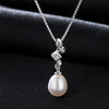 Brand Simple Irregular 925 Sterling Silver Necklace With Natural Pearl Pendant For Women High Quality Jewelry