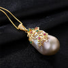 Brand Special-shaped Baroque Big Natural Pearl Pendant Women Necklace Sterling Silver Chain Each Pearl Difference