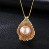 Charm Shell Design Pearl Jewelry 925 Sterling Silver Jewelry Fashion Pearl Pendant Necklaces for Women 18k Gold Color