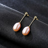 PAG MAG Classic 925 Silver 7-8MM Korean Fashion Jewelry Wholesale Sweet and Simple Natural Pearl Stud Earrings For Women Gift