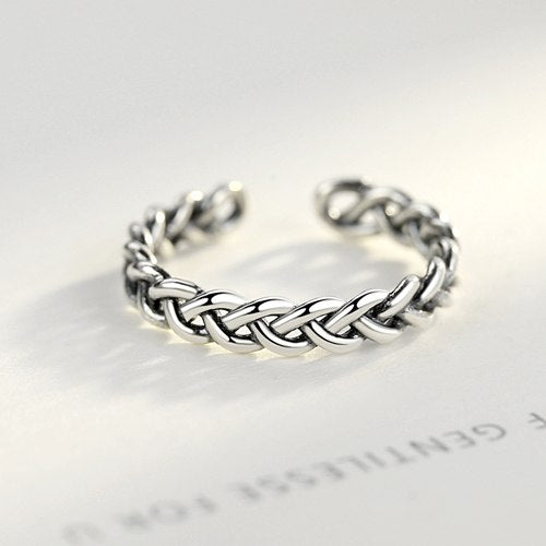 Classic Twist Stackeble Finger Cuff Rings With Genuine 925 Sterling Silver Fine Jewelery 2020 New Collection For Women