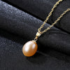 Elegant Pearl 18K Yellow Gold Pendant Natural Pearl Pendant Necklace 45cm Gift For Women Wedding Or Party