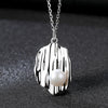 Elgant White Irregular Saquare Shape S925 Silver Pendant Necklace Mounting Single White Natural Pearl For Women Party