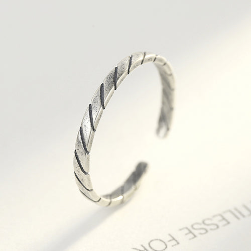 Fine Thai Silver Cuff Rings Mounting Waved Design Silver Fashiong Korean Style Jewelry for Women/Gir Charm Daily-life