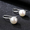 Luxury Cultured Natural Pearl Stud Earrings For Women 925 Sterling Silver Earring Elegant Birthd Gift