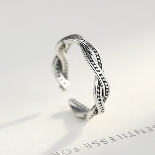 New Arrival 925 Sterling Silver Rings&Spiral Bight Dazzing Big Sale Offers Adjustable Ring Fine Jewelry