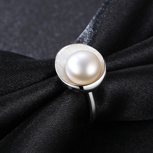 New Arrival Cameo Shell Shape Pink Pearl Rings For Women Unique Design Hot Sell Fashion Ladies Ring free Jewelry Box