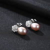 Romantic Exquisite Flowers Stud Earrings For Women Big Natural Pearl Party Jewelry Gift Factory Wholesale