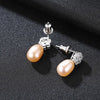 Romantic Exquisite Flowers Stud Earrings For Women Big Natural Pearl Party Jewelry Gift Factory Wholesale