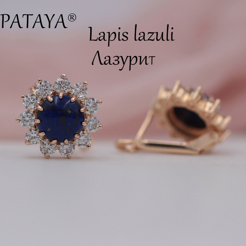 New Arrivals Women Multicolor India Wedding Jewelry Sunflower Onyx Natural Stone Earrings 585 Rose Gold Dangle Earrings