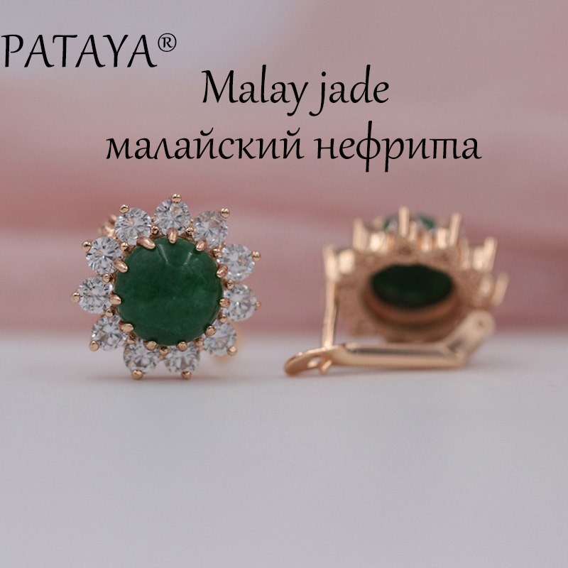 New Arrivals Women Multicolor India Wedding Jewelry Sunflower Onyx Natural Stone Earrings 585 Rose Gold Dangle Earrings