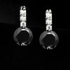 Elegant Wedding Engagment Woman Lady Stud Earring,Pure 925 Sterling Silver AAA CZ Zircon Crystal Jewelry For Bridal