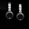 Elegant Wedding Engagment Woman Lady Stud Earring,Pure 925 Sterling Silver AAA CZ Zircon Crystal Jewelry For Bridal