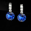 Elegant Wedding Engagment Woman Lady Stud Earring,Pure 925 Sterling Silver AAA CZ Zircon Crystal Jewelry For Bridal