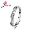 Fashion Jewelry Simple Design 925 Silver Rings For Women Men Cubic Zirconia Crystal Wedding Engagement Ring