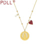 PDLL Jewelry  SWA Exquisite and Charming Golden Koi Fish Wings Star Wave Insect Round Female Necklace