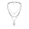 PHYANIC Layered Punk Chain Necklace Pendant Necklace Women Choker Metal Chains Goth Jewelry Grunge Aesthetic Accessories