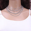 PHYANIC Layered Punk Chain Necklace Pendant Necklace Women Choker Metal Chains Goth Jewelry Grunge Aesthetic Accessories