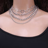 PHYANIC Layered Punk Chain Necklace Pendant Necklace Women Choker Metal Chains Goth Jewelry Grunge Aesthetic Accessories