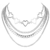 PHYANIC Layered Punk Chain Necklace Pendant Necklace Women Choker Metal Chains Goth Jewelry Grunge Aesthetic Accessories