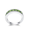 Natural Gemstone 3.5mm 1.43cts Round Shape Chrome Diopside Sterling Silver 925 Ring