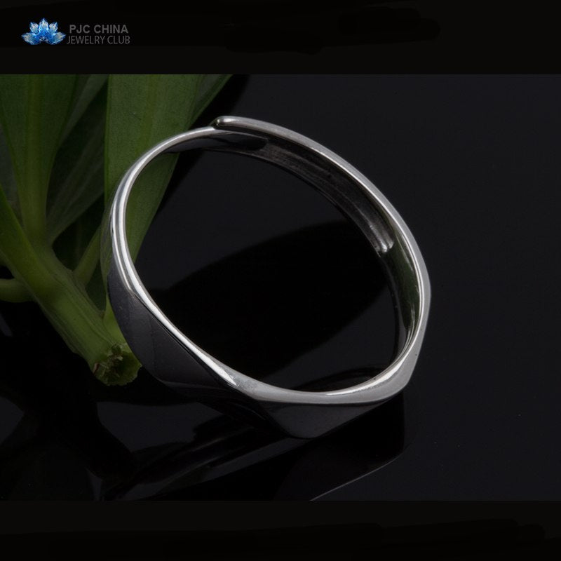 Unique Opening Design 999 Full Silver lovers Ring For The Engagement Anniversary