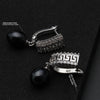 PNew natural black pearl earrings for women long earrings Fine pearl Jewelry earrings gift box