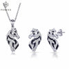 Drop Shipping Zebra Horse Crystal Pendant Necklace Earring Set For Women and Girls Gift Animal Jewelry Sets