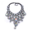 PPG&PGG 2020 New Fashion AB Shine Crystal Water Drop Statement Luxury Women Bijoux Rhinestone Choker Bib Necklaces