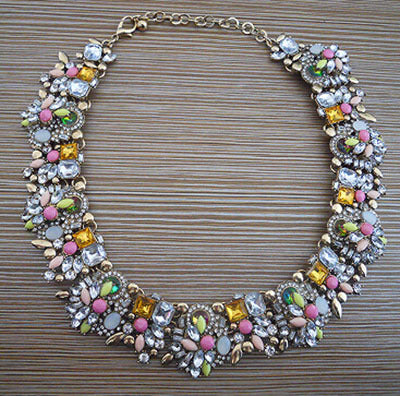 PPG&PGG Luxury Brand Bijoux Rhinestone Choker Collar Maxi Necklace Full Crystal Chocker Statement Jewelry For Women