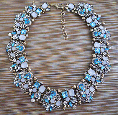 PPG&PGG Luxury Brand Bijoux Rhinestone Choker Collar Maxi Necklace Full Crystal Chocker Statement Jewelry For Women