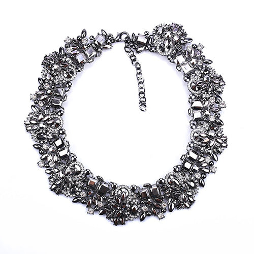 PPG&PGG Luxury Brand Bijoux Rhinestone Choker Collar Maxi Necklace Full Crystal Chocker Statement Jewelry For Women