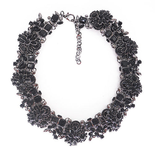 PPG&PGG Luxury Brand Bijoux Rhinestone Choker Collar Maxi Necklace Full Crystal Chocker Statement Jewelry For Women