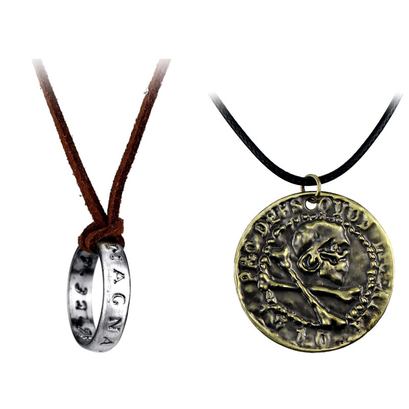 PS4 game Leather necklace Uncharted 4 A Thief's End Nathan Drake necklaces Cord Long Necklace jewelry Men Gift