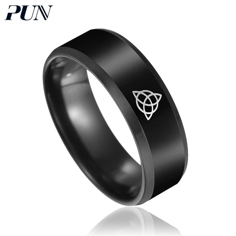 stainless steel finger rings male punk jewelry accessories black gifts rins for men jewellery moon biker bts jeweler