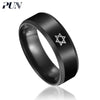 stainless steel finger rings male punk jewelry accessories black gifts rins for men jewellery moon biker bts jeweler