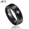stainless steel finger rings male punk jewelry accessories black gifts rins for men jewellery moon biker bts jeweler