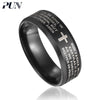stainless steel finger rings male punk jewelry accessories black gifts rins for men jewellery moon biker bts jeweler