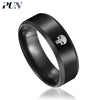 stainless steel finger rings male punk jewelry accessories black gifts rins for men jewellery moon biker bts jeweler