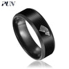 stainless steel finger rings male punk jewelry accessories black gifts rins for men jewellery moon biker bts jeweler