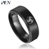 stainless steel finger rings male punk jewelry accessories black gifts rins for men jewellery moon biker bts jeweler