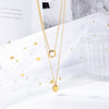 Pack of 2 Beautiful Girls Child Women Chokers Necklaces & Pendant Gold Color Stainless Steel jewelry