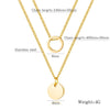 Pack of 2 Beautiful Girls Child Women Chokers Necklaces & Pendant Gold Color Stainless Steel jewelry